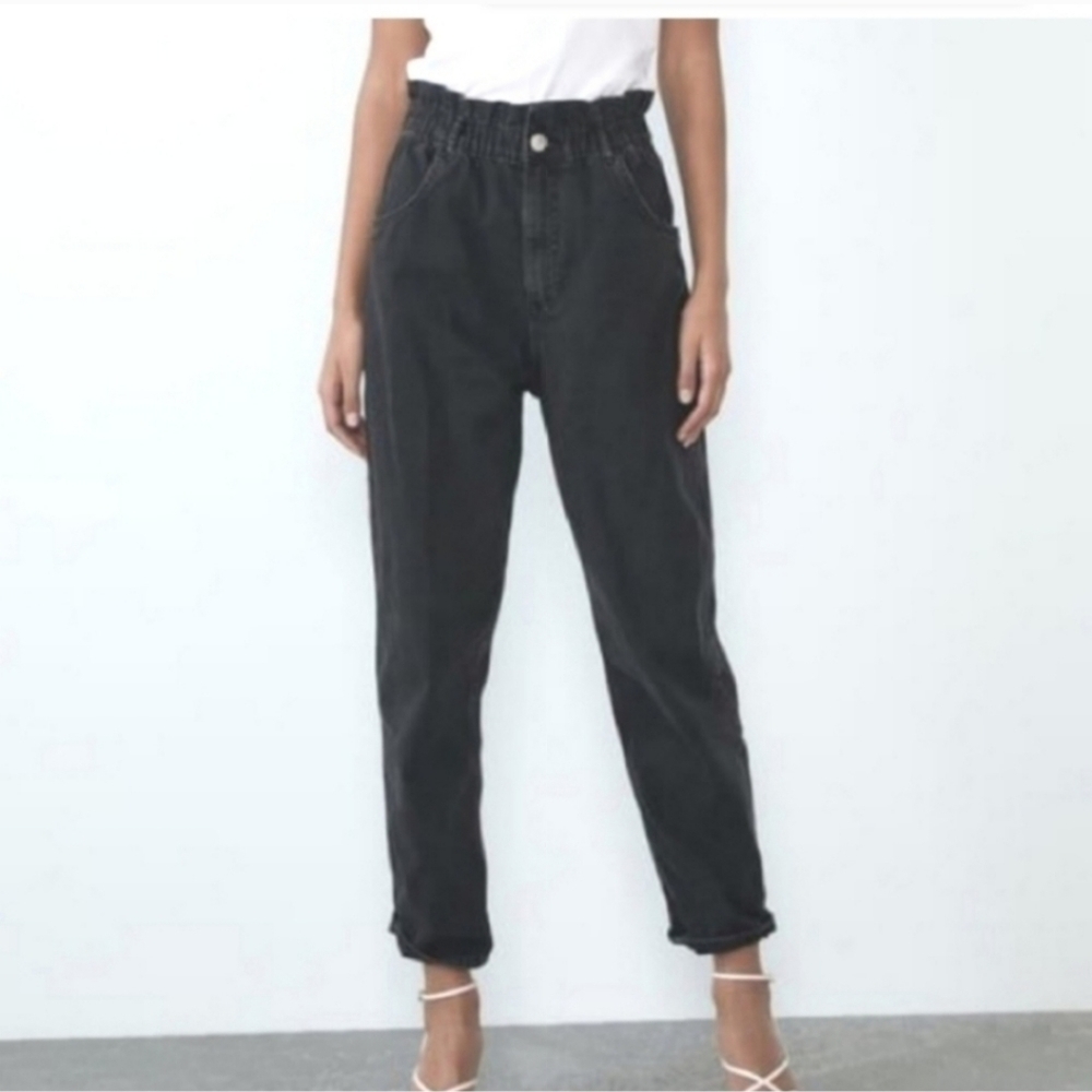 Zara Women's Paper Bag High Rise Jeans Size 0